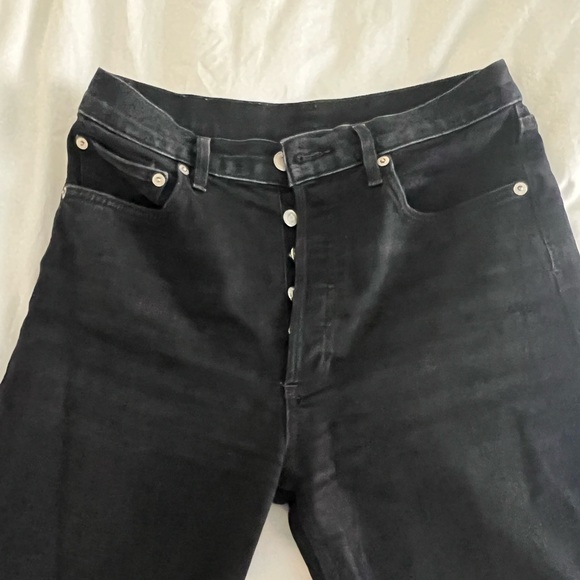 Agolde High Rise Crop jeans in black pepper - Picture 3 of 3